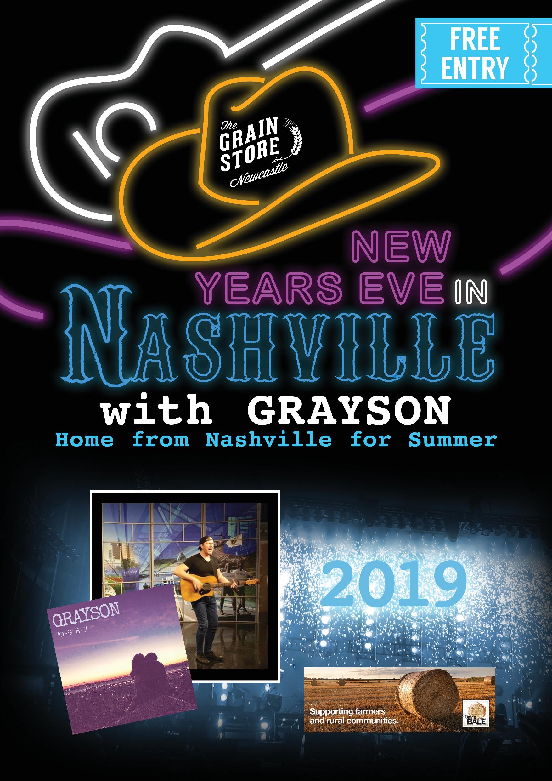 NYE in Nashville w/ Grayson The Grain Store Newcastle